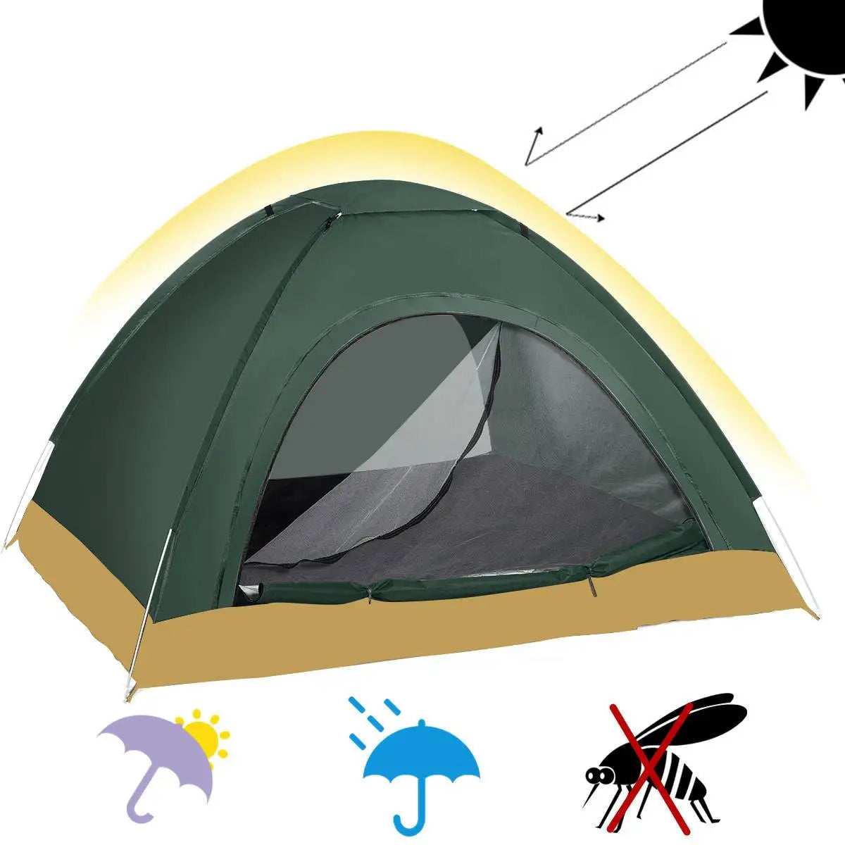 Quick Opening 2-3 People Ultralight Camping Tent - DG Outdoor Sports