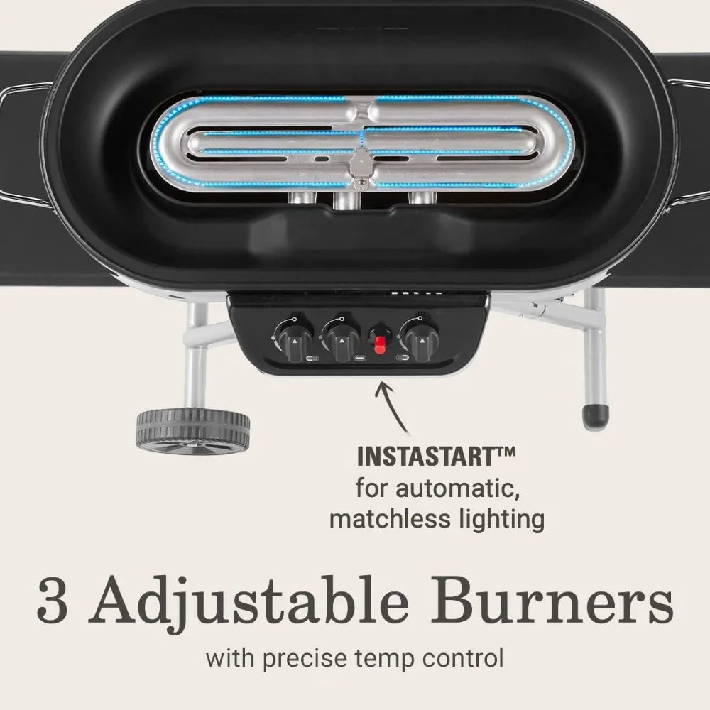 Portable Camping Stove BBQ Cool Camping Gear and Accessories Tailgating Survival Gas Range 285 Portable Stand-Up Propane Grill - DG Outdoor Sports