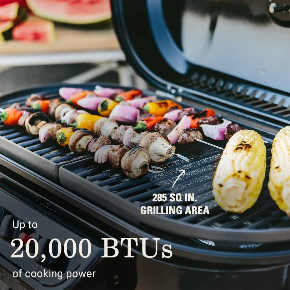 Portable Camping Stove BBQ Cool Camping Gear and Accessories Tailgating Survival Gas Range 285 Portable Stand-Up Propane Grill - DG Outdoor Sports