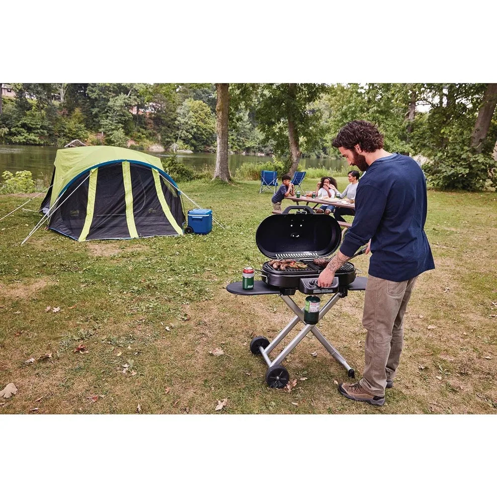 Portable Camping Stove BBQ Cool Camping Gear and Accessories Tailgating Survival Gas Range 285 Portable Stand-Up Propane Grill - DG Outdoor Sports