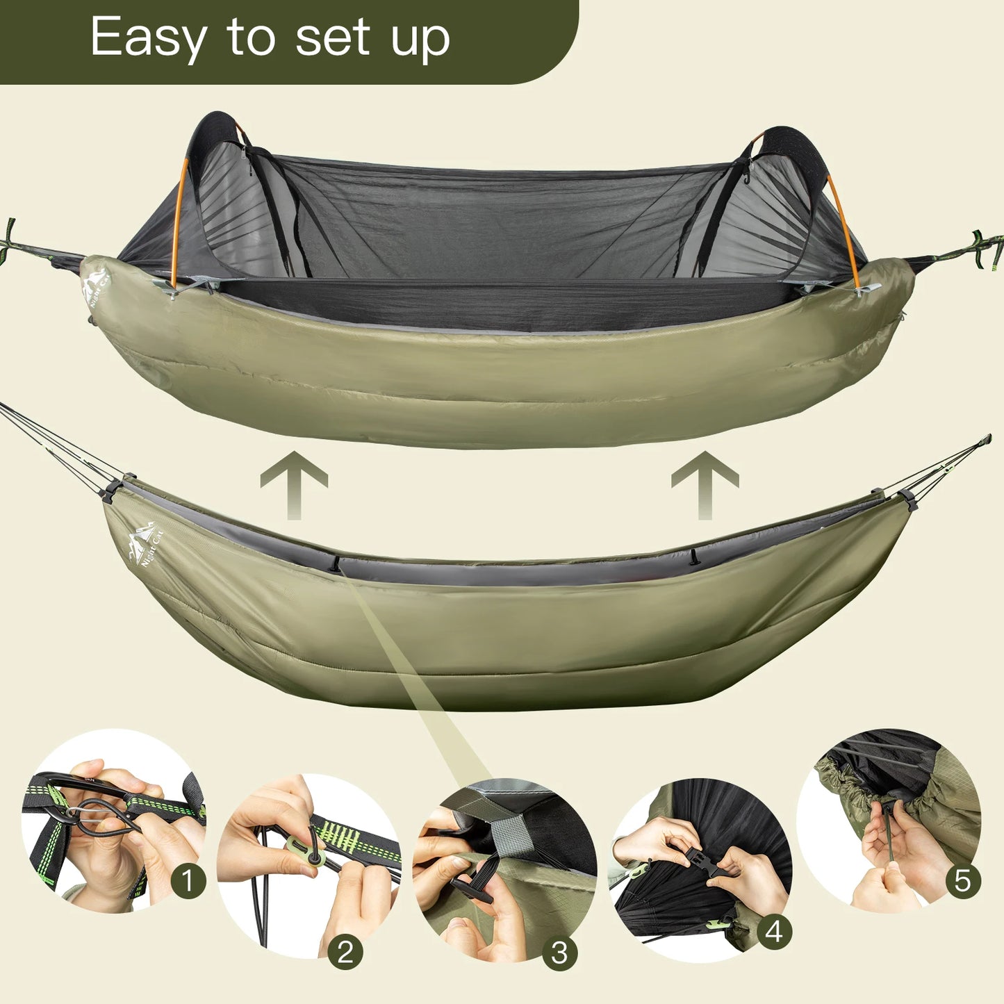 Night Cat Hammock Sleeping Bag Single - DG Outdoor Sports