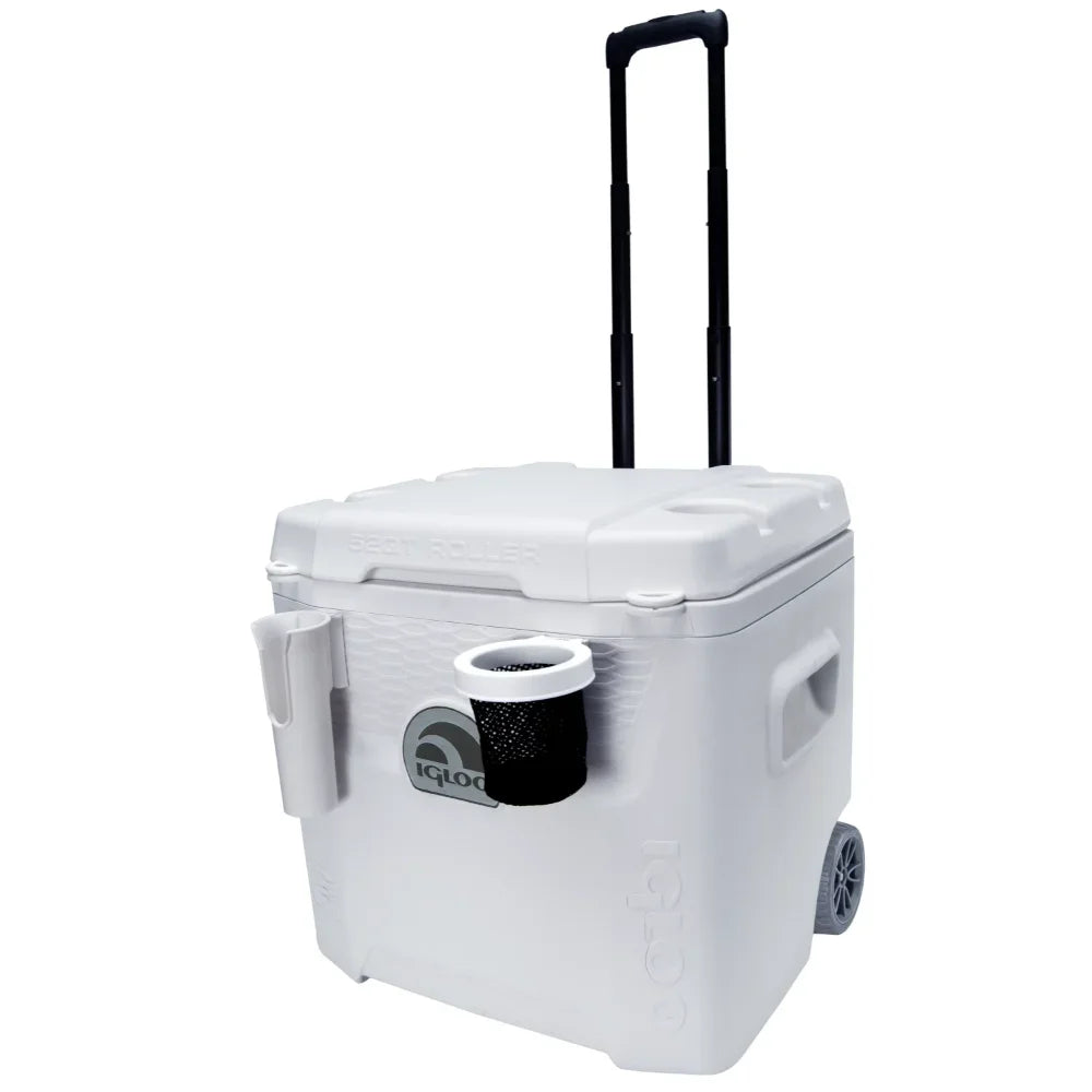 52 Qt Ice Chest Cooler With Wheels, White - DG Outdoor Sports