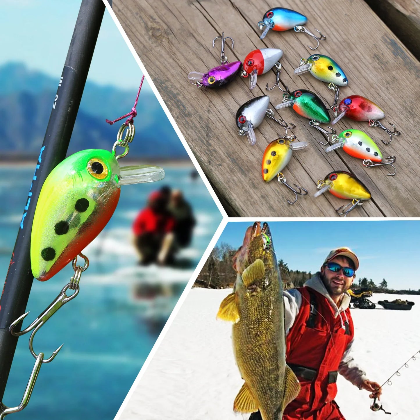 Fishing Lure Large Hard Bait Minnow VIB Lure with Treble Hook Life-Like Swimbait Fishing Bait - DG Outdoor Sports