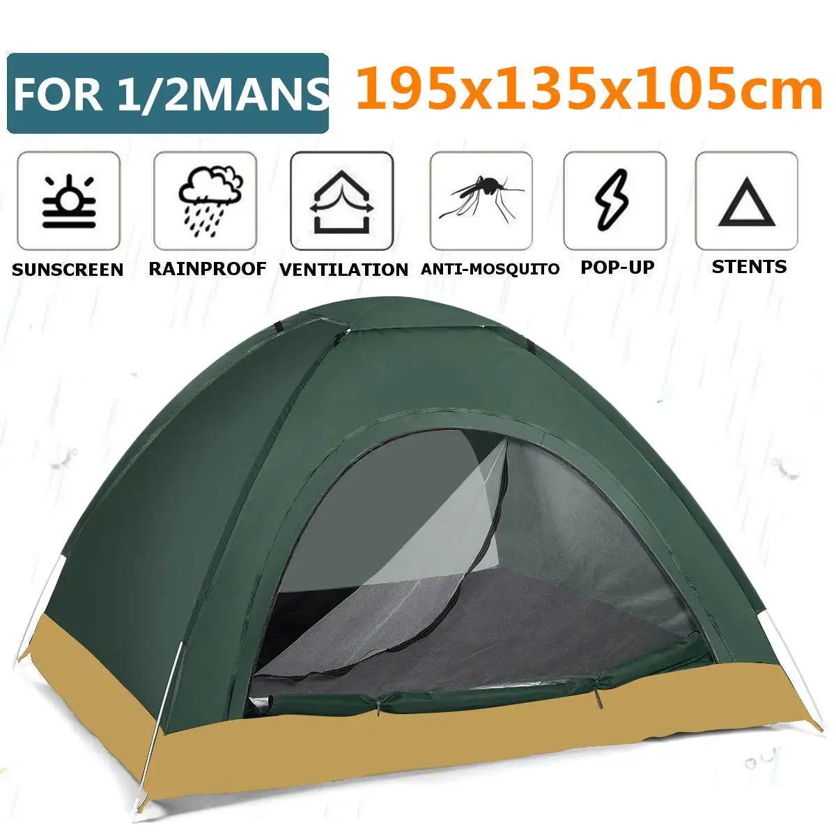 Quick Opening 2-3 People Ultralight Camping Tent - DG Outdoor Sports
