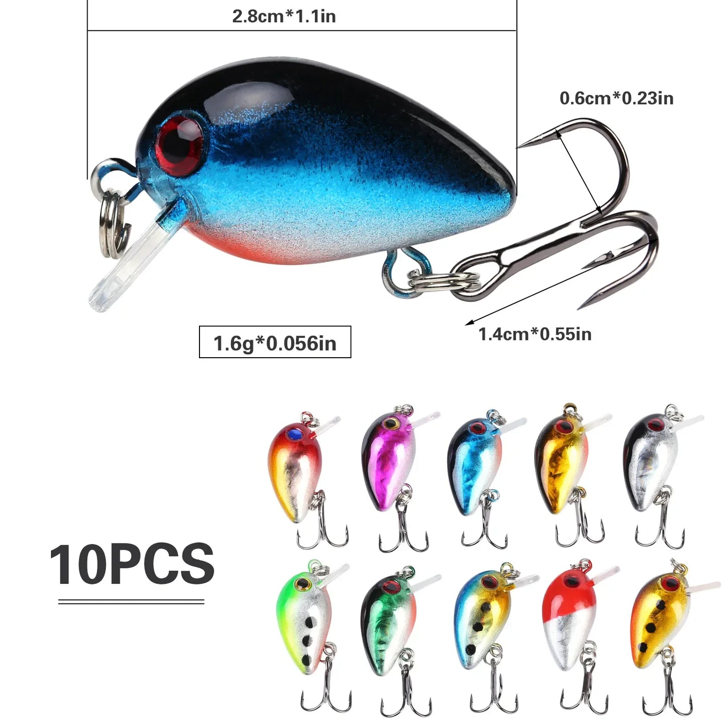 Fishing Lure Large Hard Bait Minnow VIB Lure with Treble Hook Life-Like Swimbait Fishing Bait - DG Outdoor Sports