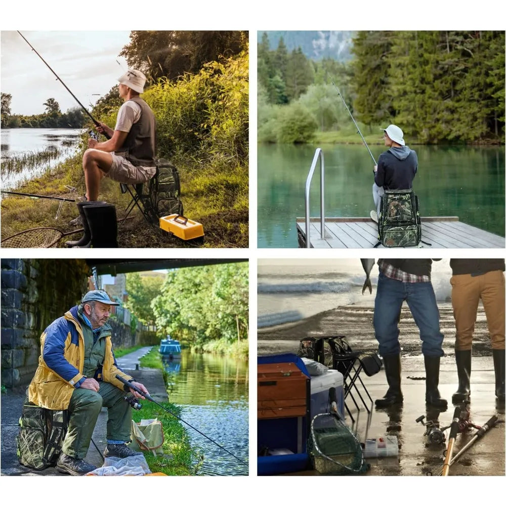 Fishing gear box, fishing rod rack box, 60L folding fishing chair, very suitable for men's outdoor use - DG Outdoor Sports