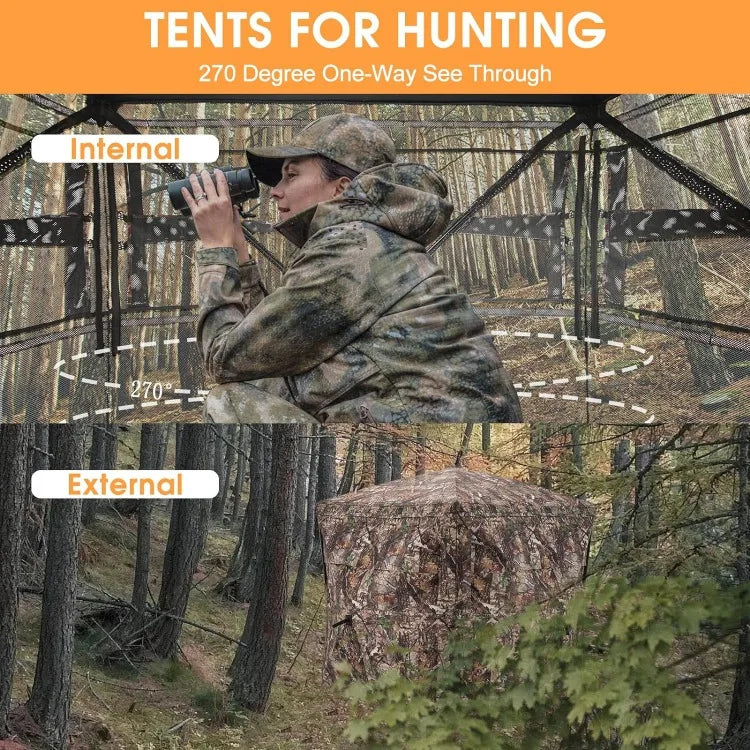 Hunting Blind, 1-4 Person Camouflage Ground Blind - DG Outdoor Sports