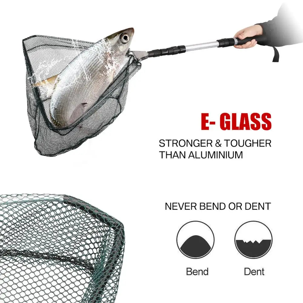130CM Aluminum Alloy Fishing Net Telescoping Foldable Landing Net Retractable Pole - DG Outdoor Sports