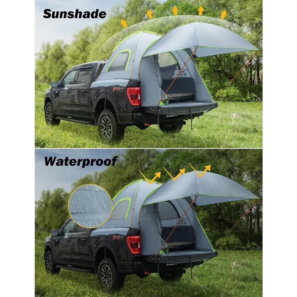 Pickup Truck Tent 2.0, Waterproof PU2000mm Double Layer for 2 Person - DG Outdoor Sports