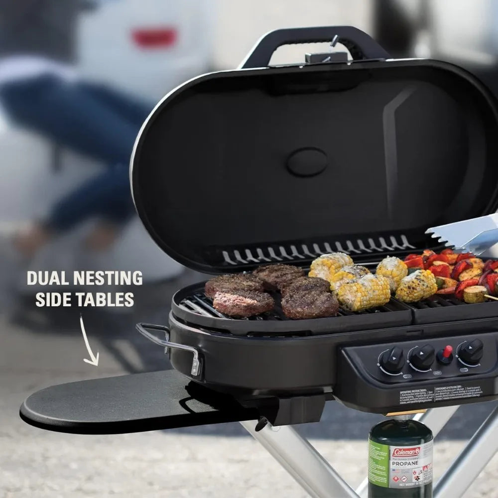 Portable Camping Stove BBQ Cool Camping Gear and Accessories Tailgating Survival Gas Range 285 Portable Stand-Up Propane Grill - DG Outdoor Sports