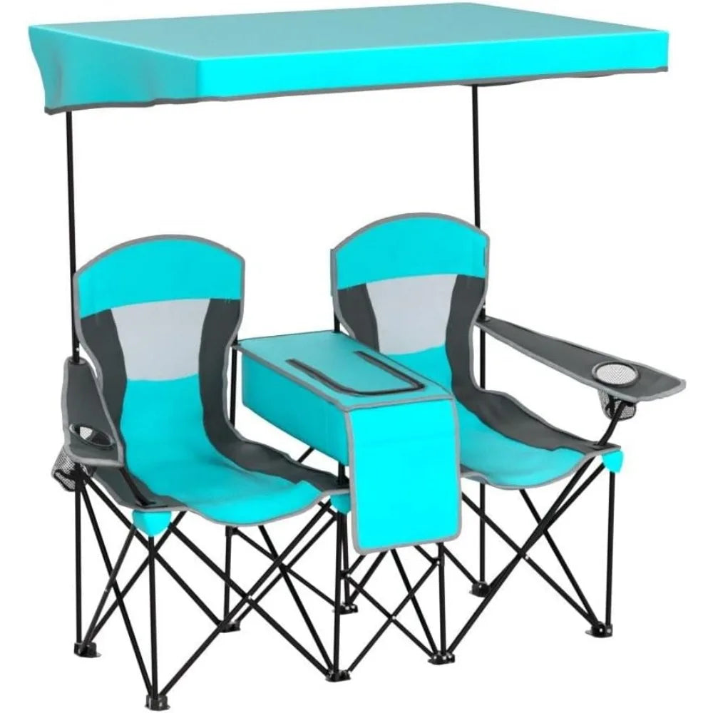 Folding Camping Chairs with Mini Table Beverage Cup Holder Carrying Bag - DG Outdoor Sports