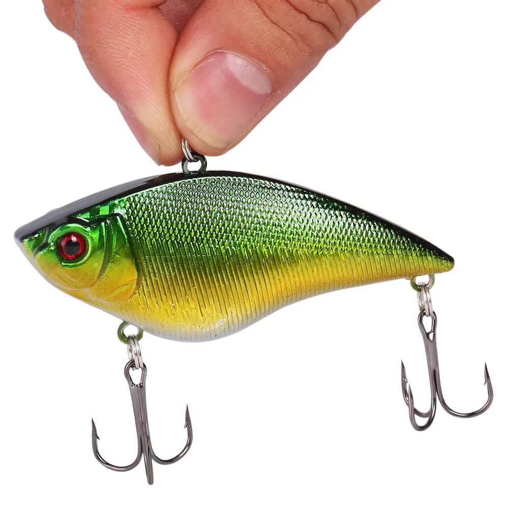 Fishing Lure Large Hard Bait Minnow VIB Lure with Treble Hook Life-Like Swimbait Fishing Bait - DG Outdoor Sports