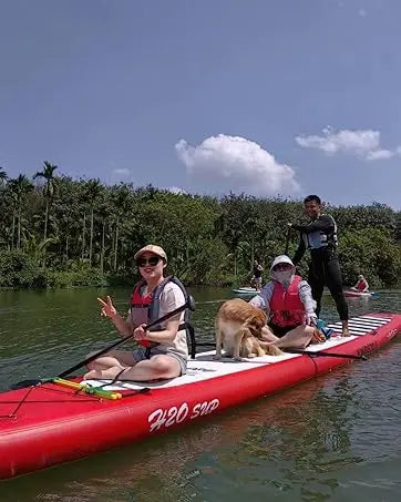Extra Long Extra Large Multi-People Inflatable Paddle Board, 22' × 34" ×7.8" Stand Up Board, SUP Board with Kayak Seat - DG Outdoor Sports