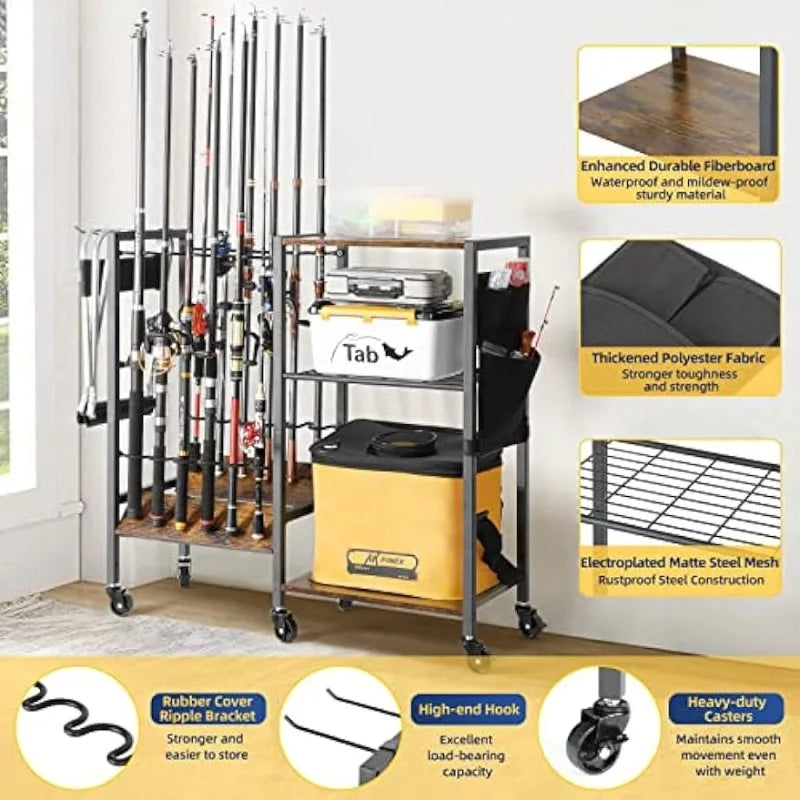 Olakee Fishing Rod Holder- Holds up to 12 Rods - DG Outdoor Sports