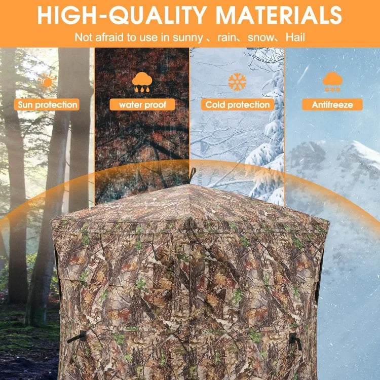 Hunting Blind, 1-4 Person Camouflage Ground Blind - DG Outdoor Sports