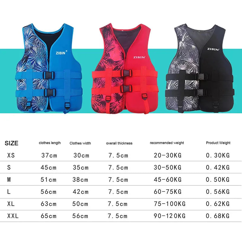 Neoprene Life Jacket for Adults, Kids - DG Outdoor Sports