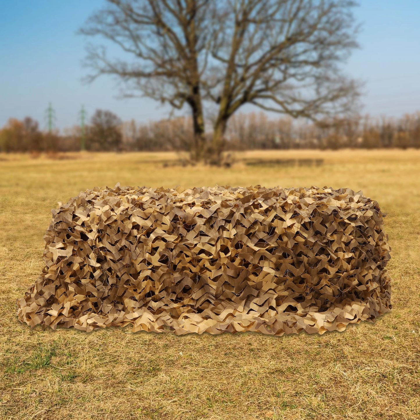 Camouflage Netting for Blinds, Great for Sunshade Camping Shooting Hunting - DG Outdoor Sports
