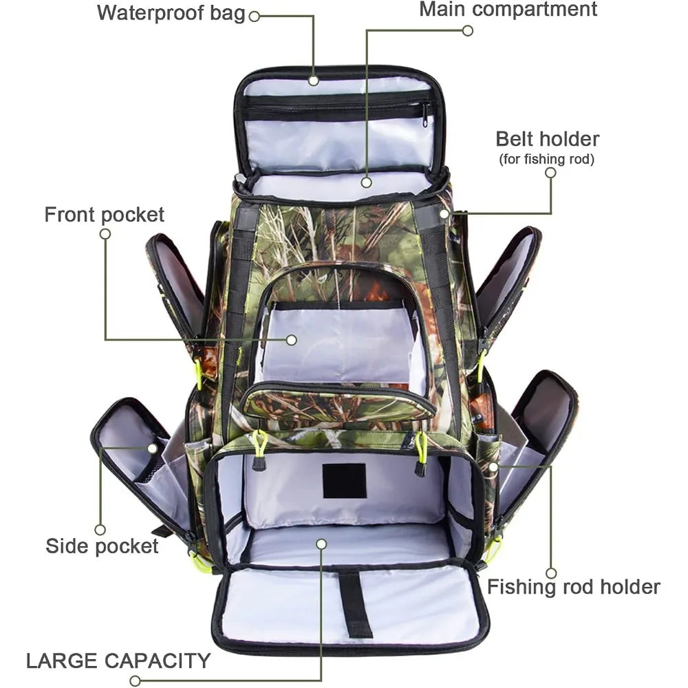 Fishing gear box, fishing rod rack box, 60L folding fishing chair, very suitable for men's outdoor use - DG Outdoor Sports