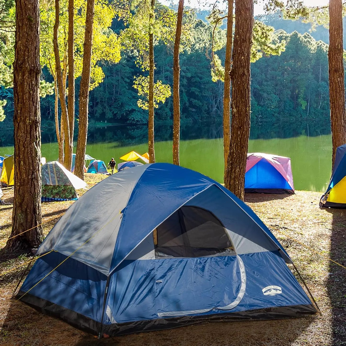 Camping equipment, 6 Person Family Dome Tent with Removable Rain Fly - DG Outdoor Sports