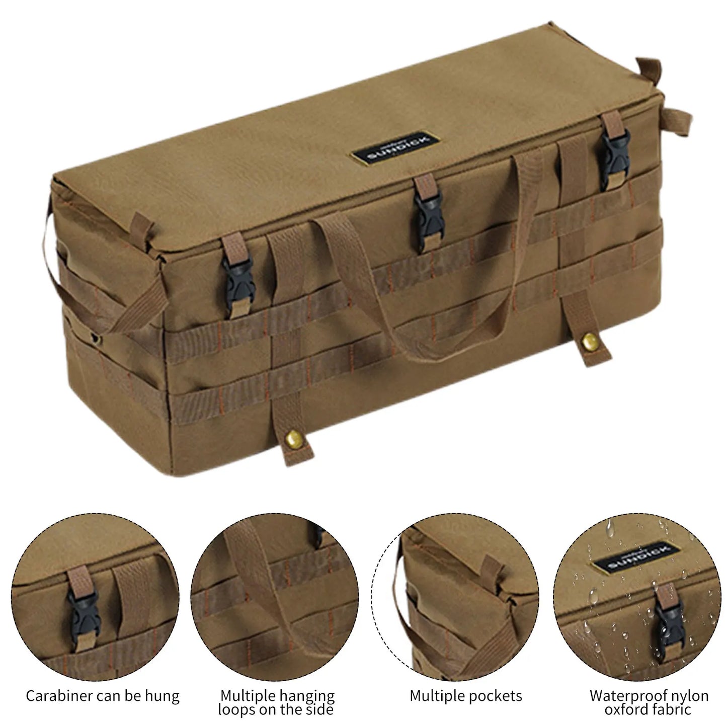 Tactical Molle Pouch Storage Bag Hanging Pocket for Desk Side EDC Gadget Hunting Pouch Waterproof Camping Bags Outdoor Equipment - DG Outdoor Sports 		