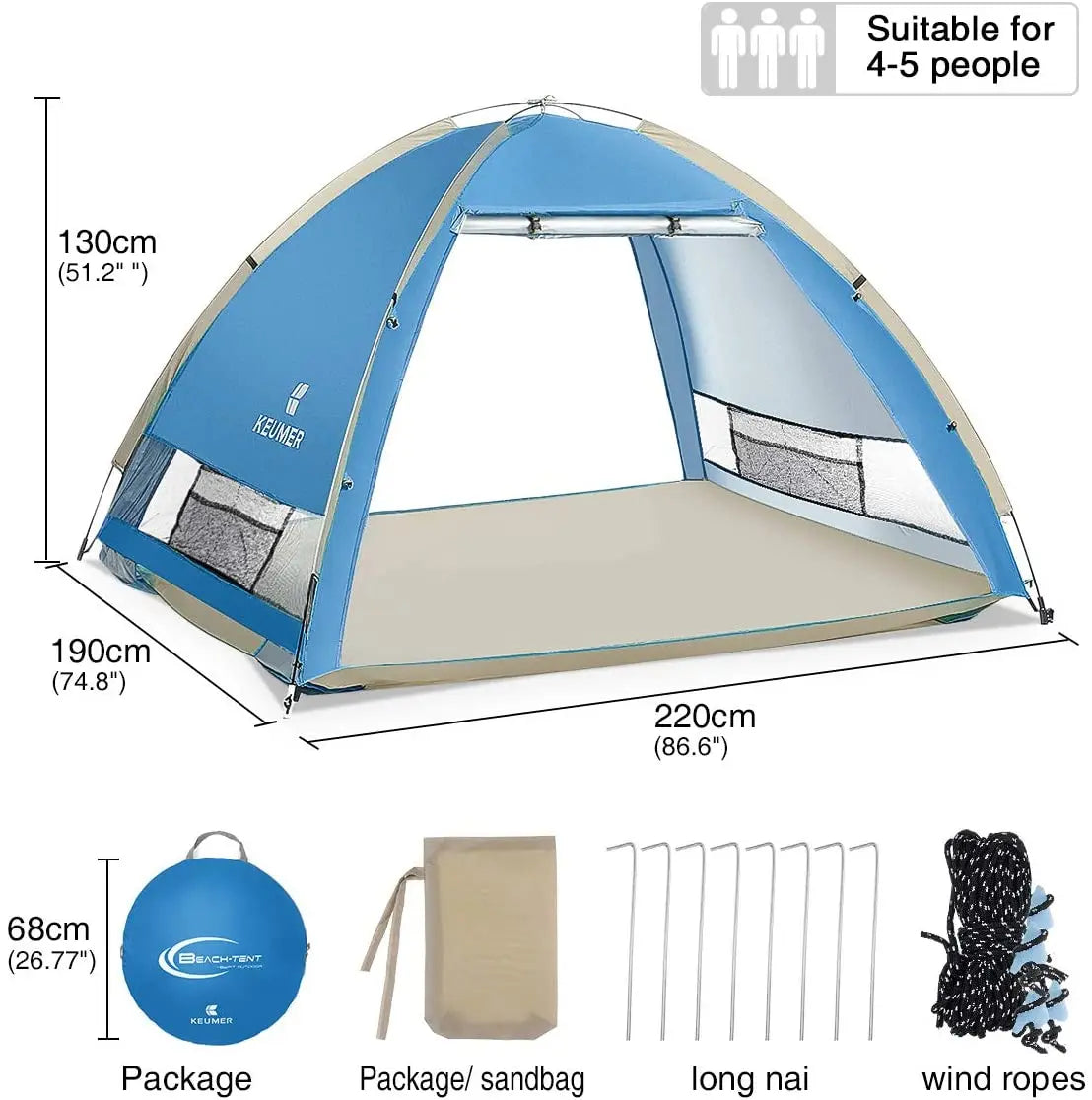 Quick Opening 2-3 People Ultralight Camping Tent - DG Outdoor Sports 		