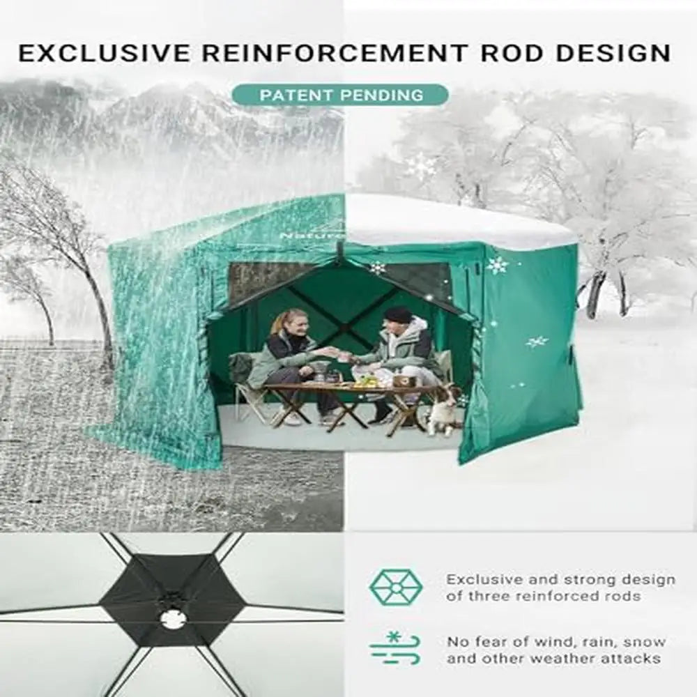 Pop Up Screen Tent Canopy 12x12 Ft Gazebo Gazebos Camping Party Shelter Waterproof UV Protection Family Outdoor Activities - DG Outdoor Sports 		